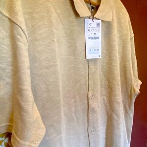 Zara men's xl button up shirt. New with tags